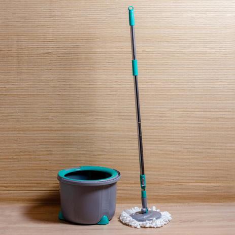 Kit de Mop e Balde Noviça Turquesa com 2 Peças - ETNA Menor preço em Kit de Mop e Balde Noviça Turquesa com 2 Peças - ETNA