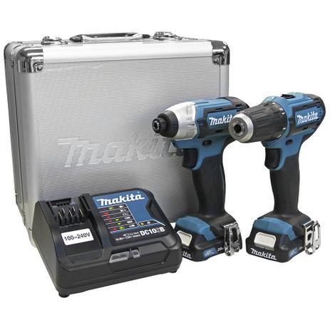 Kit de Parafusadeira e Furadeira 2 Bat Lítio 2AH Bivolt 12V CLX224SAX Makita Menor preço em Kit de Parafusadeira e Furadeira 2 Bat Lítio 2AH Bivolt 12V CLX224SAX Makita