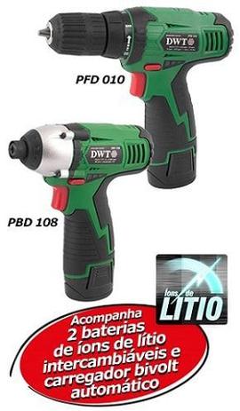 Kit de Parafusadeira/Furadeira com Impacto 10,8 V DWT Menor preço em Kit de Parafusadeira/Furadeira com Impacto 10,8 V DWT