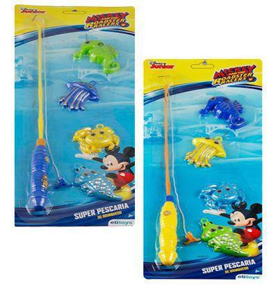 Kit de Pescaria do Mickey c/ Vara de Pescar 34Cm e 4 Bichos - 130077 - Etilux Menor preço em Kit de Pescaria do Mickey c/ Vara de Pescar 34Cm e 4 Bichos - 130077 - Etilux