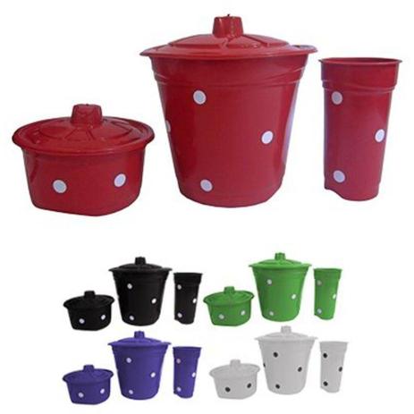Kit De Pia Lixeira Porta Detergente Sabão Cesto Lixo Cozinha - Rae plasticos Menor preço em Kit De Pia Lixeira Porta Detergente Sabão Cesto Lixo Cozinha - Rae plasticos