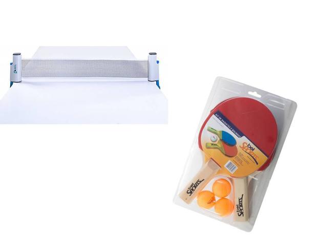 Kit de Ping Pong C/ Rede Retrátil + 2 Raquetes + 3 Bolinhas - Bel sports Menor preço em Kit de Ping Pong C/ Rede Retrátil + 2 Raquetes + 3 Bolinhas - Bel sports