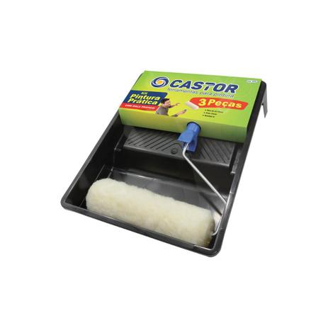 Kit de Pintura Especial com 3 Peças Preto E Azul - Castor Menor preço em Kit de Pintura Especial com 3 Peças Preto E Azul - Castor