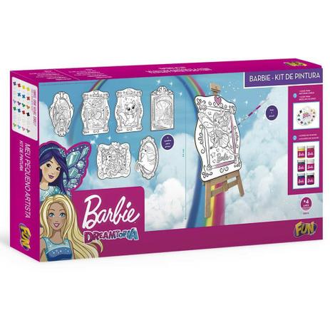 Kit de Pintura Fun Barbie Menor preço em Kit de Pintura Fun Barbie