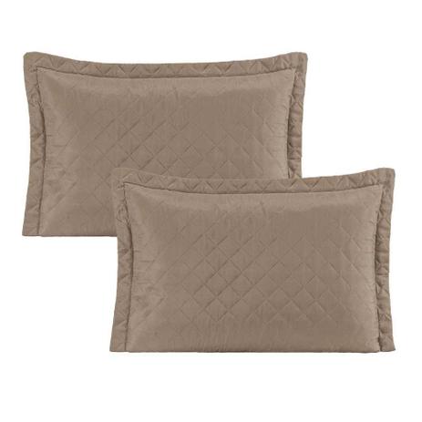 Kit de Portas Travesseiros MR Microfibra 02 Peças Matelado - Caqui - Paulo cezar enxovais Menor preço em Kit de Portas Travesseiros MR Microfibra 02 Peças Matelado - Caqui - Paulo cezar enxovais