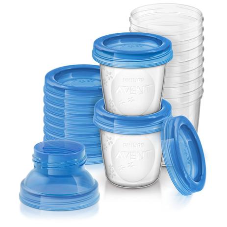 Kit de potes para Armazenamento de leite materno com Tampa - Philips-avent Menor preço em Kit de potes para Armazenamento de leite materno com Tampa - Philips-avent