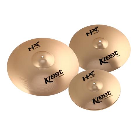 Kit de Pratos Krest HX Bronze B8 14 16 20 Com Bag - Krest cymbals Menor preço em Kit de Pratos Krest HX Bronze B8 14 16 20 Com Bag - Krest cymbals
