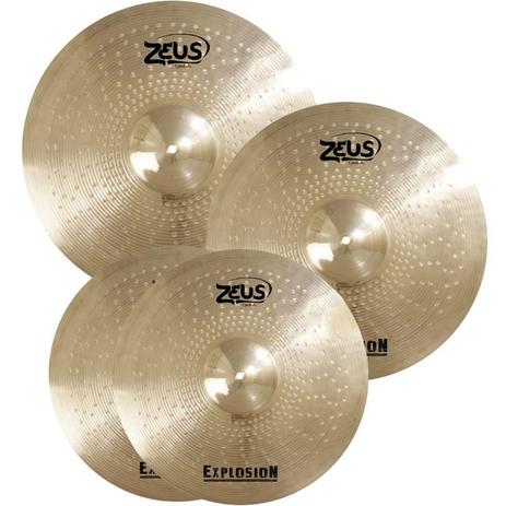 Kit de Pratos Zeus Explosion C 14” 16” 20” Menor preço em Kit de Pratos Zeus Explosion C 14” 16” 20”