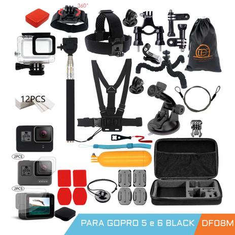 Kit de proteção para gopro hero 5 6 7 black - df08m - Domefloat Menor preço em Kit de proteção para gopro hero 5 6 7 black - df08m - Domefloat