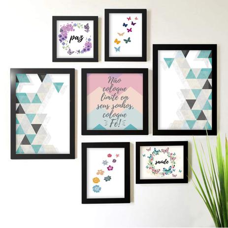 Kit de Quadros Decorativos 7 Peças Turquesa Não Coloque Limite Em Seus Sonhos Los Quadros Preto Menor preço em Kit de Quadros Decorativos 7 Peças Turquesa Não Coloque Limite Em Seus Sonhos Los Quadros Preto