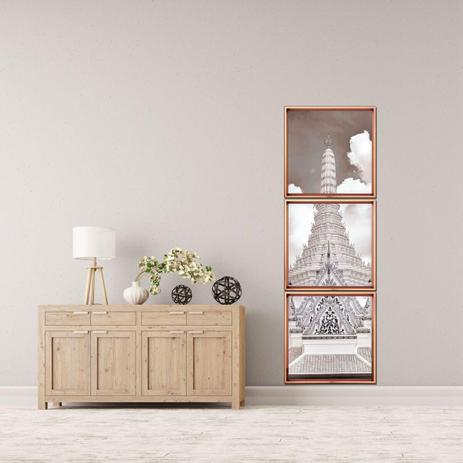 Kit de Quadros Decorativos Templo Budista Tailândia Kit com 3 Quadros de 65x65cm - Decore pronto Menor preço em Kit de Quadros Decorativos Templo Budista Tailândia Kit com 3 Quadros de 65x65cm - Decore pronto