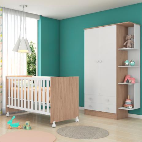 Kit De Quarto Infantil Com Guarda Roupa 02 Gavetas, 02 Portas E Berço Mini Cama Doce Sonho - Qmovi Menor preço em Kit De Quarto Infantil Com Guarda Roupa 02 Gavetas, 02 Portas E Berço Mini Cama Doce Sonho - Qmovi