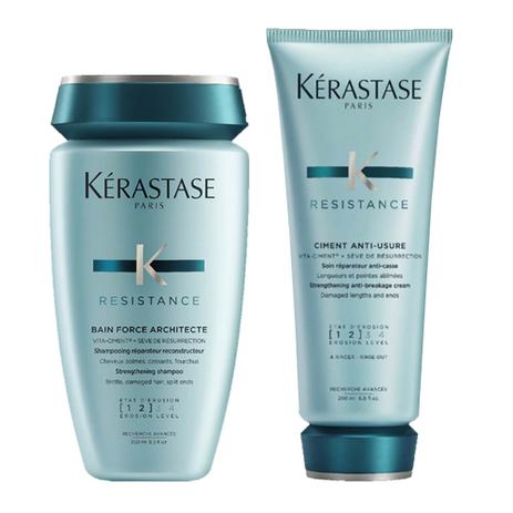 Kit de Resistência Kérastase Résistance Force Architect Shampoo 250ml + Condicionador 200ml Menor preço em Kit de Resistência Kérastase Résistance Force Architect Shampoo 250ml + Condicionador 200ml
