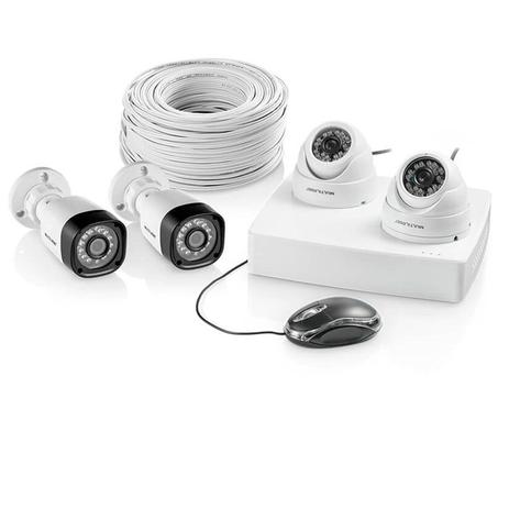 Kit De Segurança 4 Câmeras Se118 Multilaser Menor preço em Kit De Segurança 4 Câmeras Se118 Multilaser