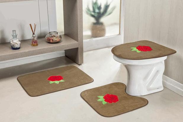 Kit de Tapetes de Banheiro 3 Peças Rosas Standard Castor - Guga tapetes é ruim? Kit de Tapetes de Banheiro 3 Peças Rosas Standard Castor - Guga tapetes é boa?