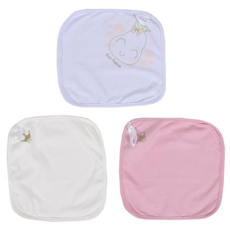 Kit de Toalhas de Boca Nuvenzinha - 3 Peças - Rosa/Bege/Branco - Bicho Molhado Menor preço em Kit de Toalhas de Boca Nuvenzinha - 3 Peças - Rosa/Bege/Branco - Bicho Molhado