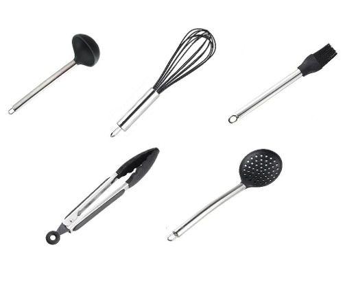 Kit de Utensilios 5pcs em Silicone Preto Cabo em Inox Belle Maison é boa?