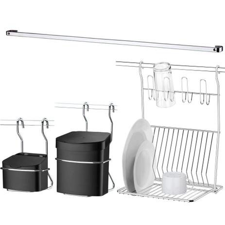Kit de Utensílios cozinha com Barra 80 cm - Future Menor preço em Kit de Utensílios cozinha com Barra 80 cm - Future