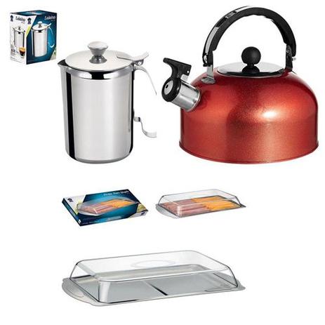 Kit de utensilios para sua cozinha com porta frios - leiteira - chaleira - Art house é boa?