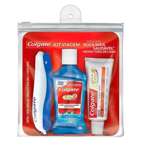 Kit De Viagem Colgate Escova + Creme Dental + Enxaguante Menor preço em Kit De Viagem Colgate Escova + Creme Dental + Enxaguante