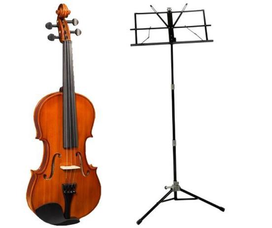 Kit de Violino Vogga VON112N 1/2 Breu estante e Arco é boa?
