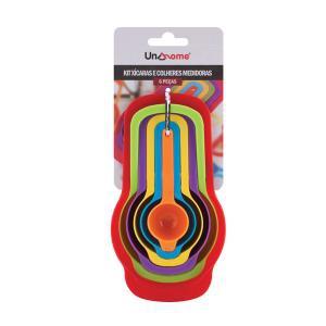 Kit de Xícaras e Colheres Medidoras em Plástico com 6 Peças - Uny home Menor preço em Kit de Xícaras e Colheres Medidoras em Plástico com 6 Peças - Uny home