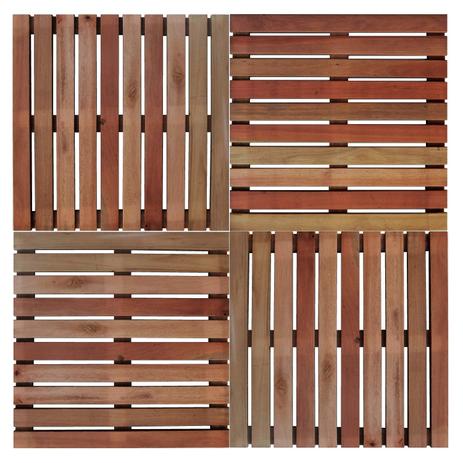Kit Deck Modular 50cmx50cm com 12 Placas Madeira Eucalipto Isabela Revestimentos Bege Menor preço em Kit Deck Modular 50cmx50cm com 12 Placas Madeira Eucalipto Isabela Revestimentos Bege