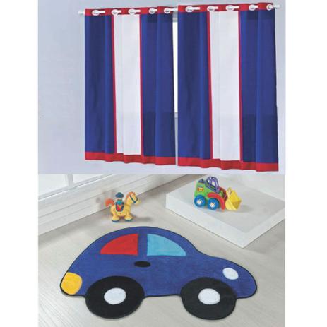 Kit Decoração Anime p/ Quarto de Menino = Cortina Colors 2 Metros + Tapete Pelúcia Fusquinha - Azul - Guga tapetes Menor preço em Kit Decoração Anime p/ Quarto de Menino = Cortina Colors 2 Metros + Tapete Pelúcia Fusquinha - Azul - Guga tapetes