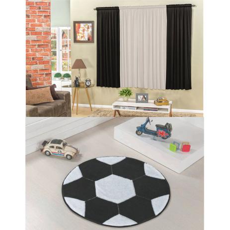 Kit Decoração Bola Futebol p/ Quarto Infantil = Cortina 2 Metros + Tapete Pelúcia - Preto - Guga tapetes é ruim? Kit Decoração Bola Futebol p/ Quarto Infantil = Cortina 2 Metros + Tapete Pelúcia - Preto - Guga tapetes é boa?