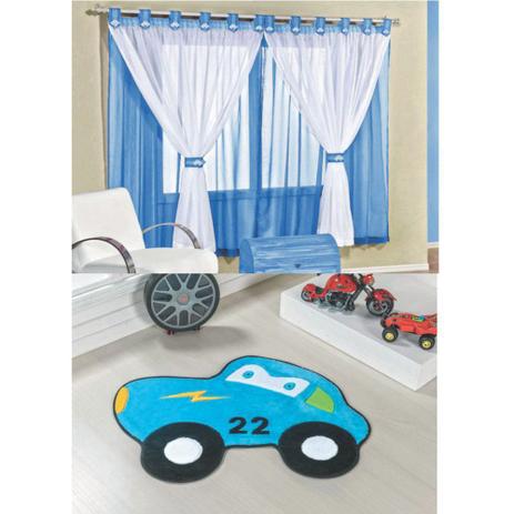 Kit Decoração Carrinho 22 p/ Quarto Infantil = Cortina Juvenil 2 Metros + Tapete Pelúcia - Azul Turquesa - Guga tapetes Menor preço em Kit Decoração Carrinho 22 p/ Quarto Infantil = Cortina Juvenil 2 Metros + Tapete Pelúcia - Azul Turquesa - Guga tapetes