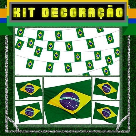 Kit Decoração de Rua 10 itens Brasil Modelo 1 - Festabox Menor preço em Kit Decoração de Rua 10 itens Brasil Modelo 1 - Festabox