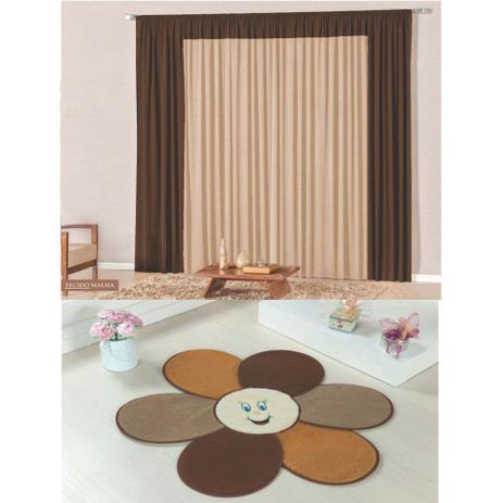 Kit Decoração Luna p/ Quarto Menina = Cortina Malha 2 Metros + Tapete Pelúcia Flor Pétala - Tabaco Bege - Casa scarpa Menor preço em Kit Decoração Luna p/ Quarto Menina = Cortina Malha 2 Metros + Tapete Pelúcia Flor Pétala - Tabaco Bege - Casa scarpa