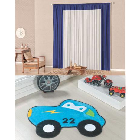 Kit Decoração Lutty p/ Quarto Menino = Cortina Malha 2 Metros + Tapete Pelúcia Carrinho 22 - Azul Turquesa - Casa scarpa Menor preço em Kit Decoração Lutty p/ Quarto Menino = Cortina Malha 2 Metros + Tapete Pelúcia Carrinho 22 - Azul Turquesa - Casa scarpa