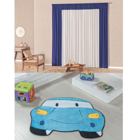 Kit Decoração Lutty p/ Quarto Menino = Cortina Malha 2 Metros + Tapete Pelúcia Carrinho - Azul Turquesa - Casa scarpa Menor preço em Kit Decoração Lutty p/ Quarto Menino = Cortina Malha 2 Metros + Tapete Pelúcia Carrinho - Azul Turquesa - Casa scarpa