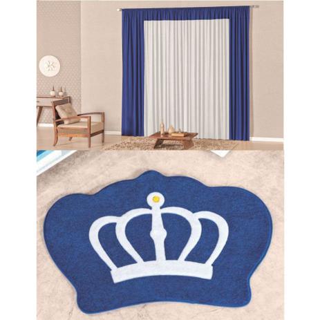 Kit Decoração Lutty p/ Quarto Menino = Cortina Malha 2 Metros + Tapete Pelúcia Coroa Real - Azul Royal - Casa scarpa é ruim? Kit Decoração Lutty p/ Quarto Menino = Cortina Malha 2 Metros + Tapete Pelúcia Coroa Real - Azul Royal - Casa scarpa é boa?