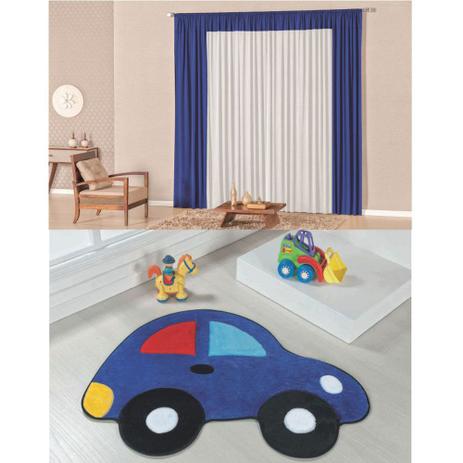 Kit Decoração Lutty p/ Quarto Menino = Cortina Malha 2 Metros + Tapete Pelúcia Fusquinha - Azul - Casa scarpa Menor preço em Kit Decoração Lutty p/ Quarto Menino = Cortina Malha 2 Metros + Tapete Pelúcia Fusquinha - Azul - Casa scarpa