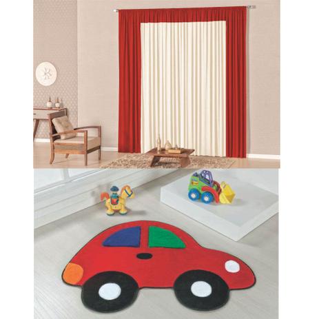 Kit Decoração Lutty p/ Quarto Menino = Cortina Malha 2 Metros + Tapete Pelúcia Fusquinha - Vermelho - Casa scarpa Menor preço em Kit Decoração Lutty p/ Quarto Menino = Cortina Malha 2 Metros + Tapete Pelúcia Fusquinha - Vermelho - Casa scarpa