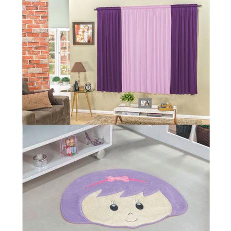 Kit Decoração Menina Laço p/ Quarto Infantil = Cortina 2 Metros + Tapete Pelúcia - Lilás - Guga tapetes é ruim? Kit Decoração Menina Laço p/ Quarto Infantil = Cortina 2 Metros + Tapete Pelúcia - Lilás - Guga tapetes é boa?
