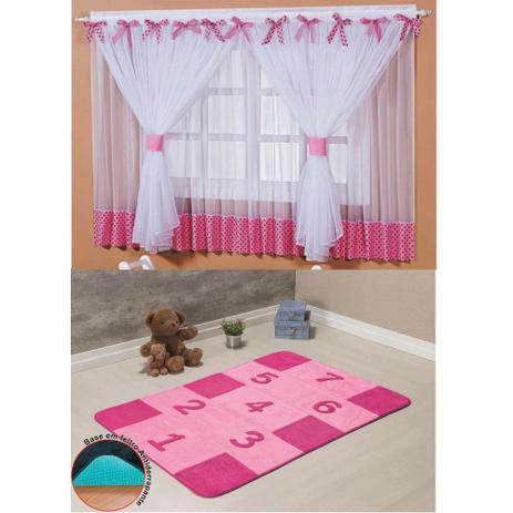 Kit Decoração Sonho Encantado Quarto de Menina = Cortina Voal 2 Metros + Tapete Amarelinha - Pink - Casa scarpa é ruim? Kit Decoração Sonho Encantado Quarto de Menina = Cortina Voal 2 Metros + Tapete Amarelinha - Pink - Casa scarpa é boa?