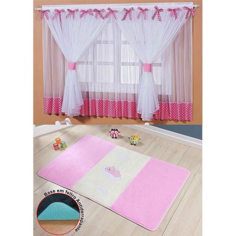Kit Decoração Sonho Encantado Quarto de Menina = Cortina Voal 2 Metros + Tapete Ursa Soninho - Rosa - Casa scarpa é ruim? Kit Decoração Sonho Encantado Quarto de Menina = Cortina Voal 2 Metros + Tapete Ursa Soninho - Rosa - Casa scarpa é boa?