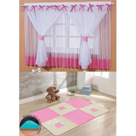 Kit Decoração Sonho Encantado Quarto de Menina = Cortina Voal 2 Metros + Tapete Ursinha - Rosa - Casa scarpa é ruim? Kit Decoração Sonho Encantado Quarto de Menina = Cortina Voal 2 Metros + Tapete Ursinha - Rosa - Casa scarpa é boa?