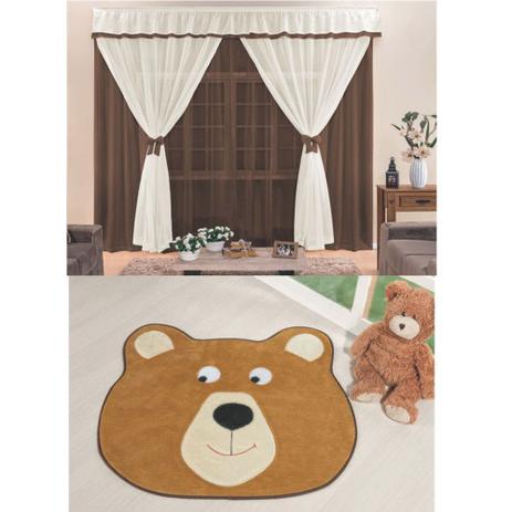 Kit Decoração Urso Colméia p/ Quarto Infantil = Cortina p/ Trilho 2 Metros + Tapete Pelúcia - Tabaco Caramelo - Guga tapetes Menor preço em Kit Decoração Urso Colméia p/ Quarto Infantil = Cortina p/ Trilho 2 Metros + Tapete Pelúcia - Tabaco Caramelo - Guga tapetes