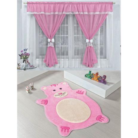Kit Decoração Vitória Quarto de Menina = Cortina Voal 2 Metros + Tapete Pelúcia Gatinha Fofinha - Rosa - Casa scarpa é ruim? Kit Decoração Vitória Quarto de Menina = Cortina Voal 2 Metros + Tapete Pelúcia Gatinha Fofinha - Rosa - Casa scarpa é boa?