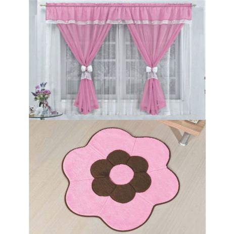 Kit Decoração Vitória Quarto de Menina = Cortina Voal 2 Metros + Tapete Pelúcia Margarida Dupla - Rosa - Casa scarpa Menor preço em Kit Decoração Vitória Quarto de Menina = Cortina Voal 2 Metros + Tapete Pelúcia Margarida Dupla - Rosa - Casa scarpa