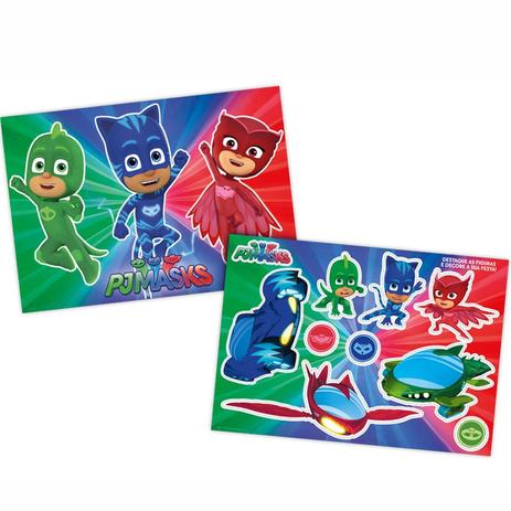 Kit Decorativo Cartonado PJ Masks Regina Festas - Festabox Menor preço em Kit Decorativo Cartonado PJ Masks Regina Festas - Festabox
