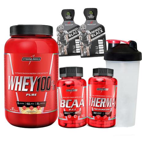 Kit Definição Muscular - Whey100+Bcaa+Termogenico+Garrafinha - Integralmedica Menor preço em Kit Definição Muscular - Whey100+Bcaa+Termogenico+Garrafinha - Integralmedica