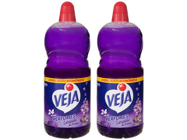 Kit Desinfetante Veja Perfumes Lavanda e Bem Estar - 2L 2 Unidades Menor preço em Kit Desinfetante Veja Perfumes Lavanda e Bem Estar - 2L 2 Unidades