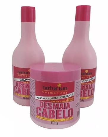 Kit Desmaia Cabelo Completo Ação Anti Volume - Naturiun Menor preço em Kit Desmaia Cabelo Completo Ação Anti Volume - Naturiun