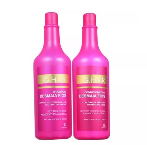 Kit Desmaia Cabelos Ghair - Shampoo litro e Condicionador L Menor preço em Kit Desmaia Cabelos Ghair - Shampoo litro e Condicionador L