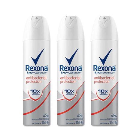 Kit Desodorante Antitranspir Aerossol Rexona Women Antibacteriano Protection 150ml 3UN leve + por - é boa?
